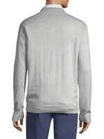 Crown Canton Striped Quarter-Zip Sweater