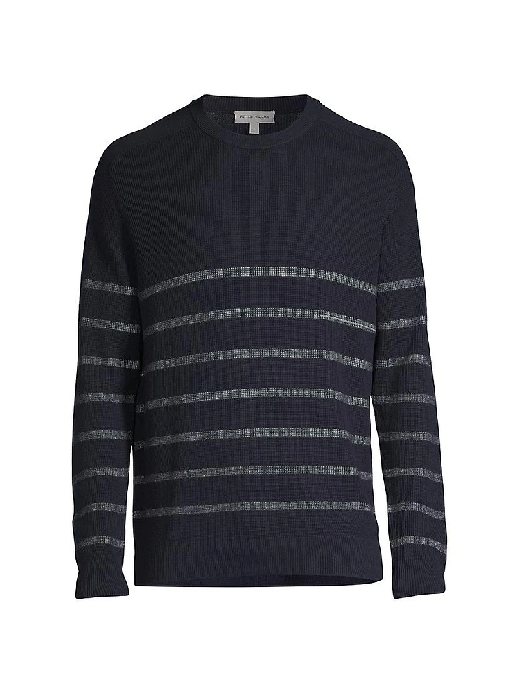 Crown Sampson Striped Cotton & Wool-Blend Sweater