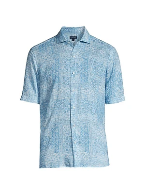 Crown Crafted Lian Linen Short-Sleeve Sport Shirt