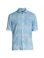 Crown Crafted Lian Linen Short-Sleeve Sport Shirt