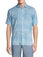 Crown Crafted Lian Linen Short-Sleeve Sport Shirt