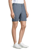 Crown Chambray Flat-Front Shorts