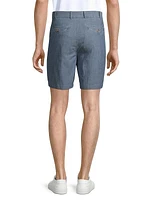 Crown Chambray Flat-Front Shorts