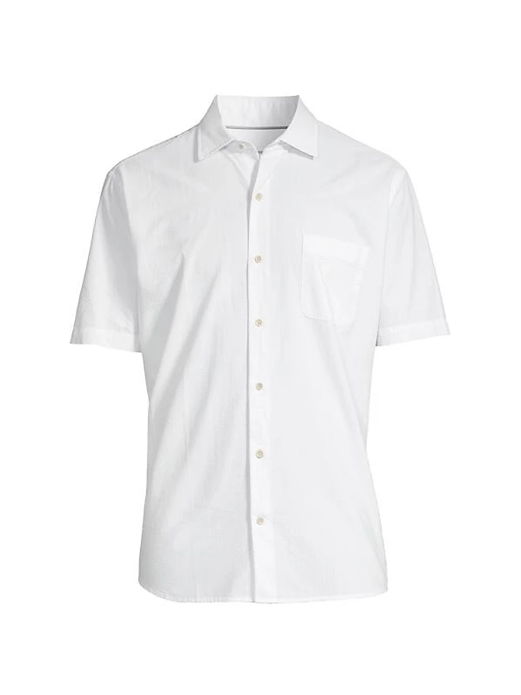 Crown Seaward Seersucker Cotton Sport Shirt