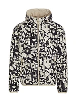 Abstract Reversible Hooded Jacket