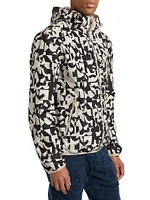 Abstract Reversible Hooded Jacket