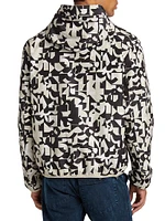 Abstract Reversible Hooded Jacket