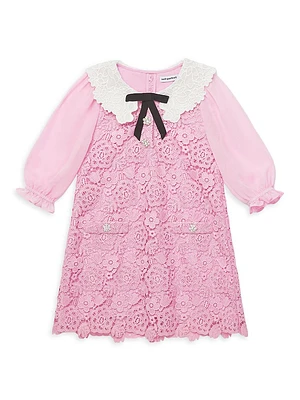 Little Girl's & Collared Lace Dress