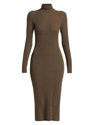 Robin Cashmere Turtleneck Midi-Dress