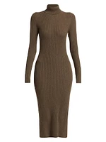 Robin Cashmere Turtleneck Midi-Dress