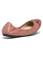 Dee Cinturino Leather Ballerina Flats