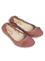 Dee Cinturino Leather Ballerina Flats