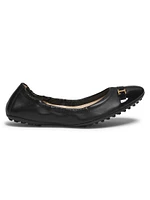 Dee Cinturino Leather Ballerina Flats