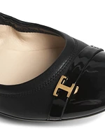 Dee Cinturino Leather Ballerina Flats