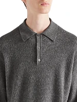 Cashmere and Silk Polo Sweater