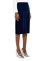 Velvet Pencil Skirt