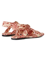 Yuki Printed Silk Sandals