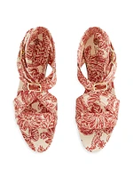 Yuki Printed Silk Sandals