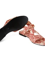 Yuki Printed Silk Sandals