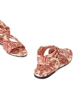 Yuki Printed Silk Sandals