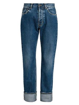 Turn Up Five-Pocket Jeans