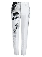 Floral Cotton Suit Pants