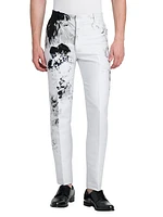 Floral Cotton Suit Pants