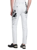 Floral Cotton Suit Pants