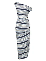 Kadie Striped Silk-Blend Dress