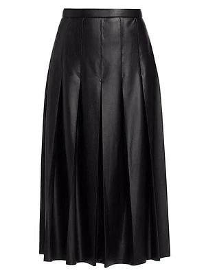 Herson Faux Leather Midi-Skirt