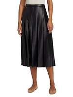 Herson Faux Leather Midi-Skirt