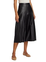 Herson Faux Leather Midi-Skirt