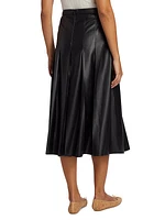 Herson Faux Leather Midi-Skirt