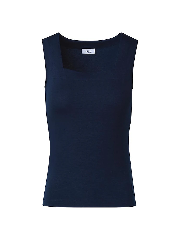 Square-Neck Sleeveless Top