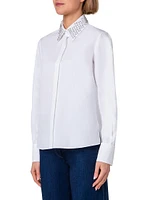 Embellished Collar Cotton Shirt