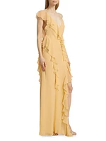 Olivialle Ruffle Sleeveless Maxi Dress