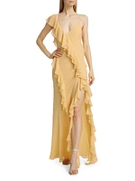 Olivialle Ruffle Sleeveless Maxi Dress