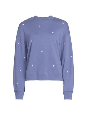 Ramona Embroidered Heart Sweatshirt