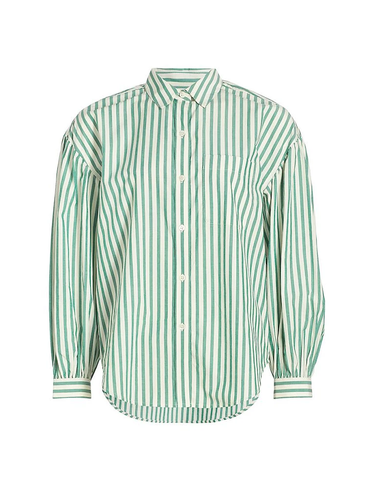 Janae Striped Cotton-Blend Shirt