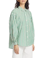 Janae Striped Cotton-Blend Shirt