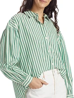 Janae Striped Cotton-Blend Shirt