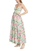 Floral Cotton Eyelet Maxi Dress