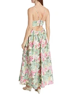 Floral Cotton Eyelet Maxi Dress