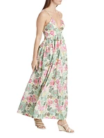 Floral Cotton Eyelet Maxi Dress