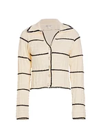 Mariner Striped Button-Front Sweater