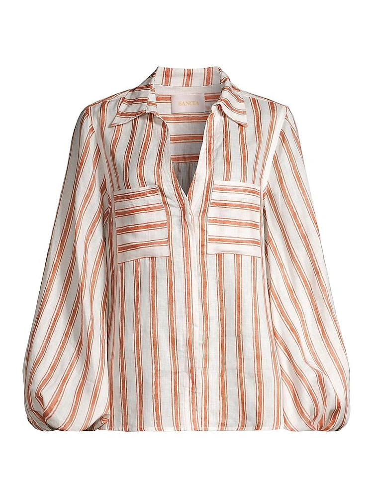 Ellie Striped Linen Shirt