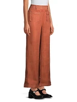 Eyenid High-Rise Wide-Leg Pants