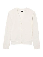 Cotton Button-Front Cardigan