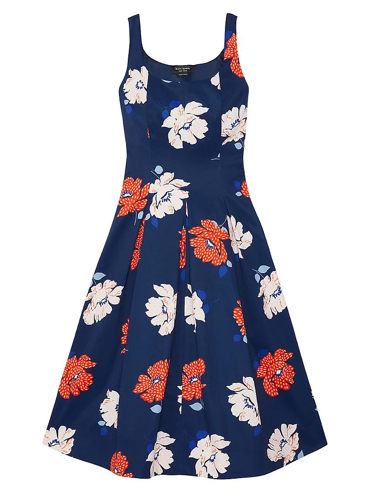 Dotty Floral Flounce Dress