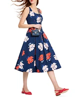 Dotty Floral Flounce Dress